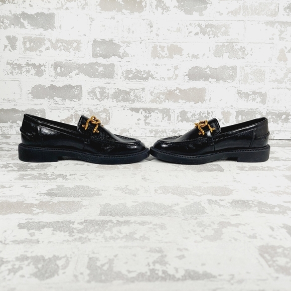 New Steve Madden Karmine Black Leather Slip On Loafers W634 - Picture 7 of 11